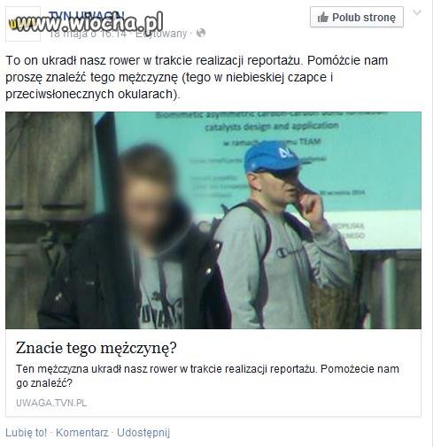 Ukradł rower w trakcie realizacji reportażu