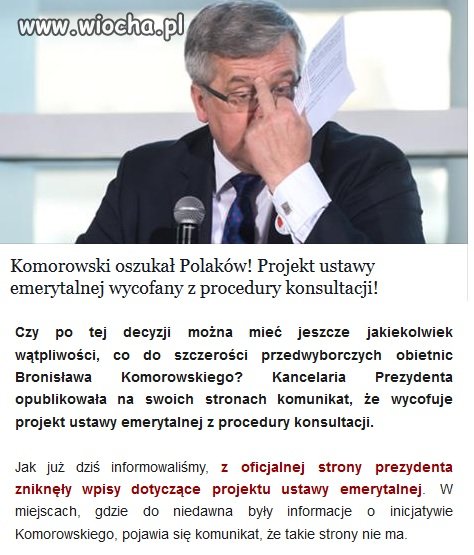 Komorowski kolejny raz