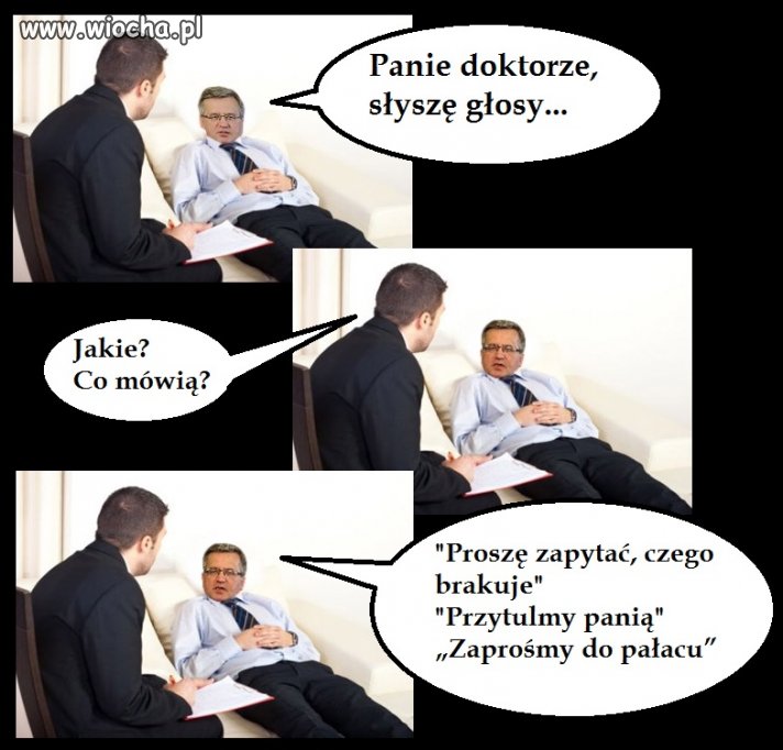 Bronio słyszy głosy, niedobrze z nim