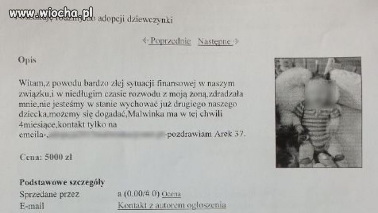 Sprzedać własne dziecko...
