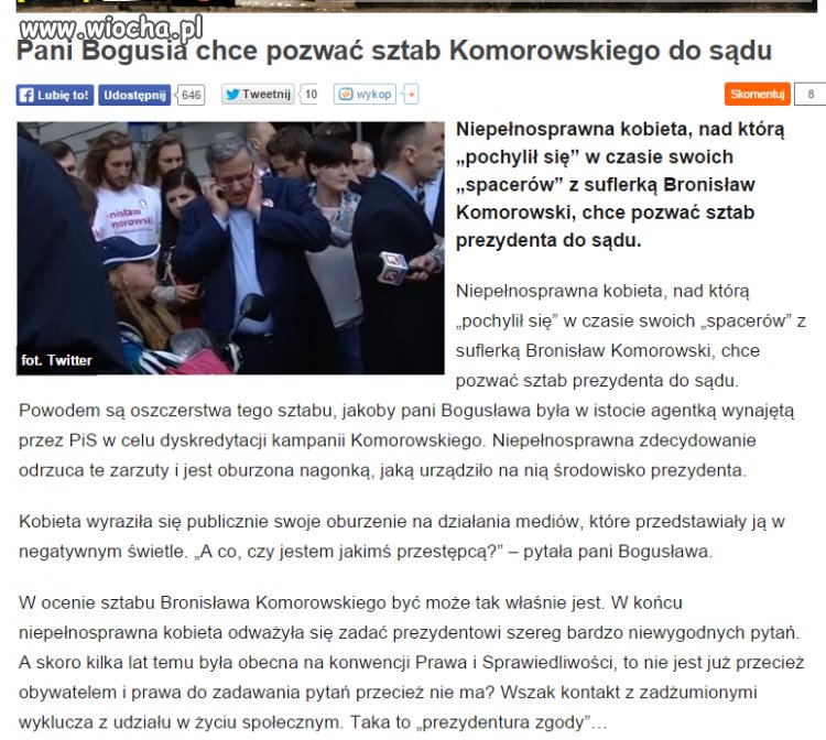 Zadawala niewygodne pytania...zrobili z niej ...