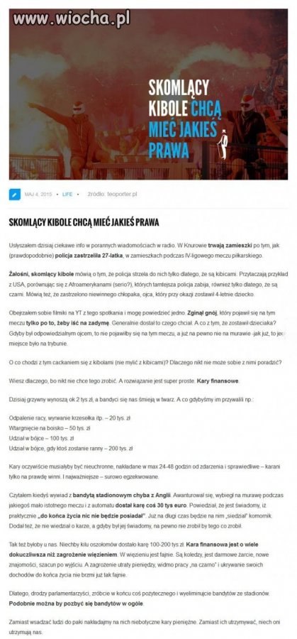 Skomlący kibole