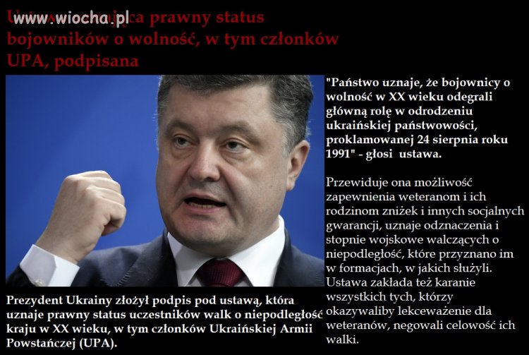 Podpisał ustawę UPA 
