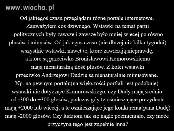 Płatne głosy i komentarze ?