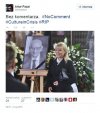 Bieńkowska roześmiana na pogrzebie Bartoszewskiego