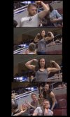 Pochwalił się bicepsem publiczności