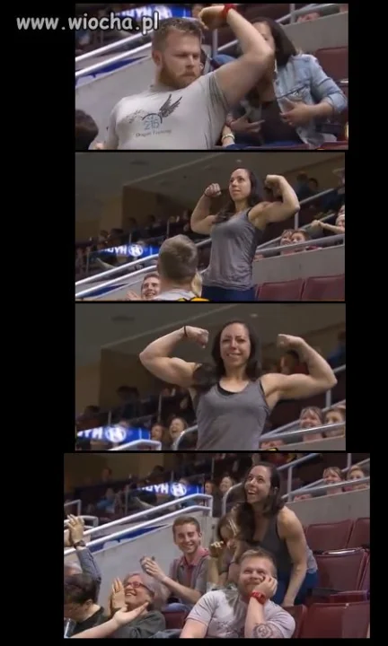 Pochwalił się bicepsem publiczności