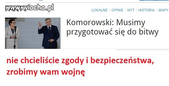 Komorowski zmienia ton