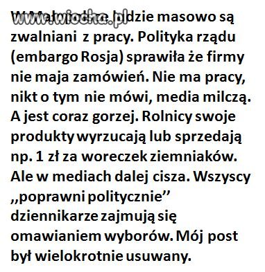 Jest coraz gorzej mnóstwo osób dostaje wypowiedzeń