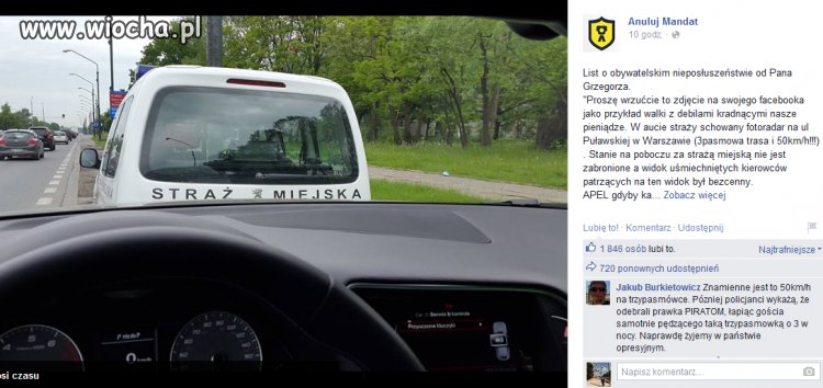 Widzisz Straż Miejską z fotoradarem?