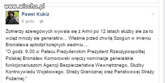 Generałów więcej niż żołnierzy.