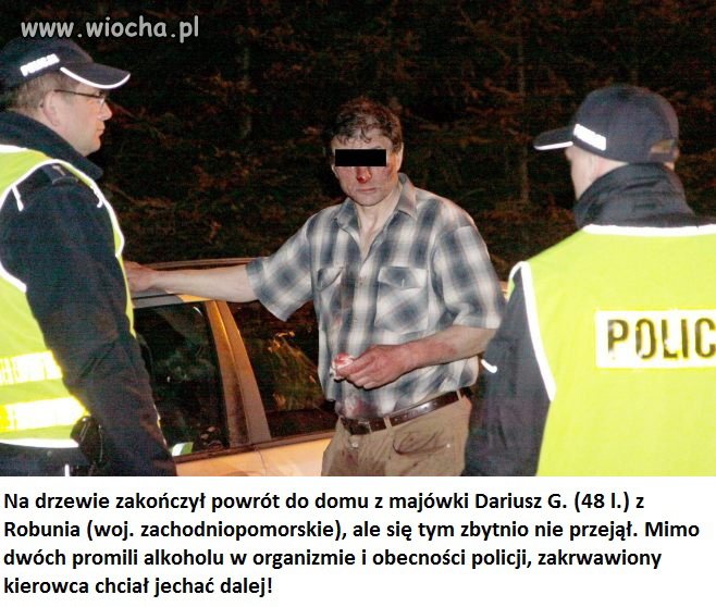 Kolejny idiota za kierownicą