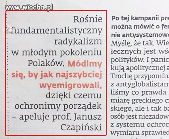 Profesorska "troska" o Polskę i młodych Polaków