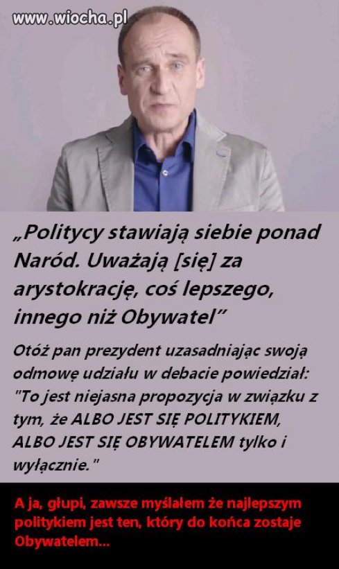 Słowa Kukiza na temat odmowy Komorowskiego...