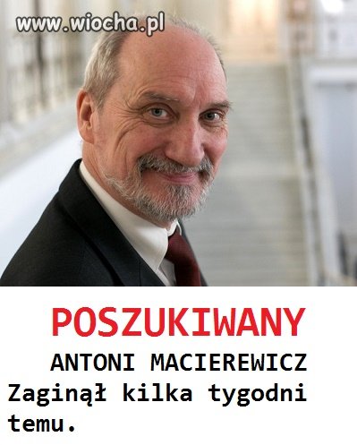 Zaginiony znany polityk