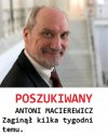 Zaginiony znany polityk