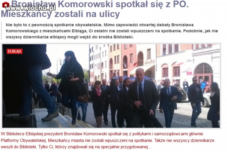 5.05.2015 Prezydent Bredzisław w Elblągu.