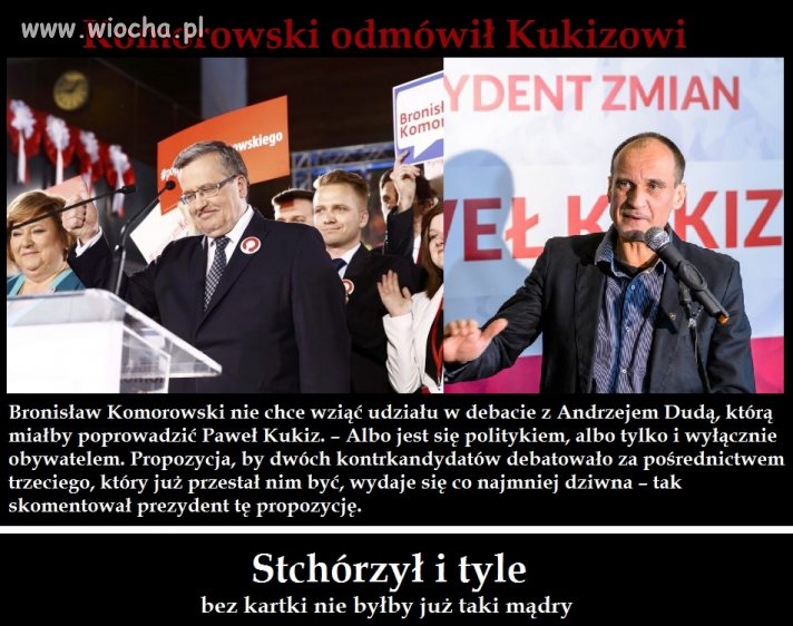 Ciekawe dlaczego odmówił? 