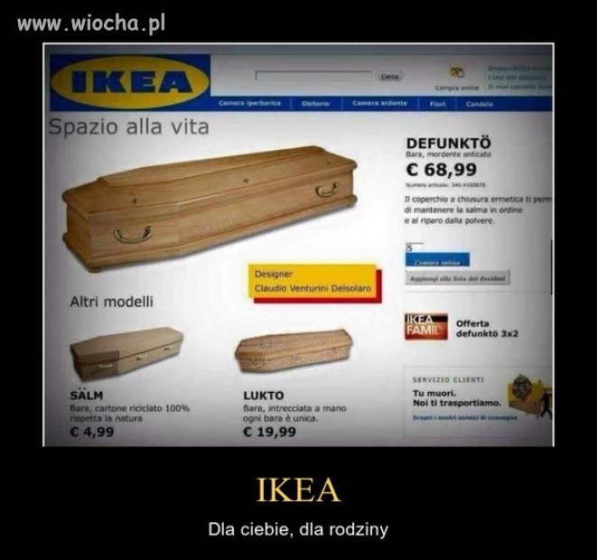 Trumny od IKEA