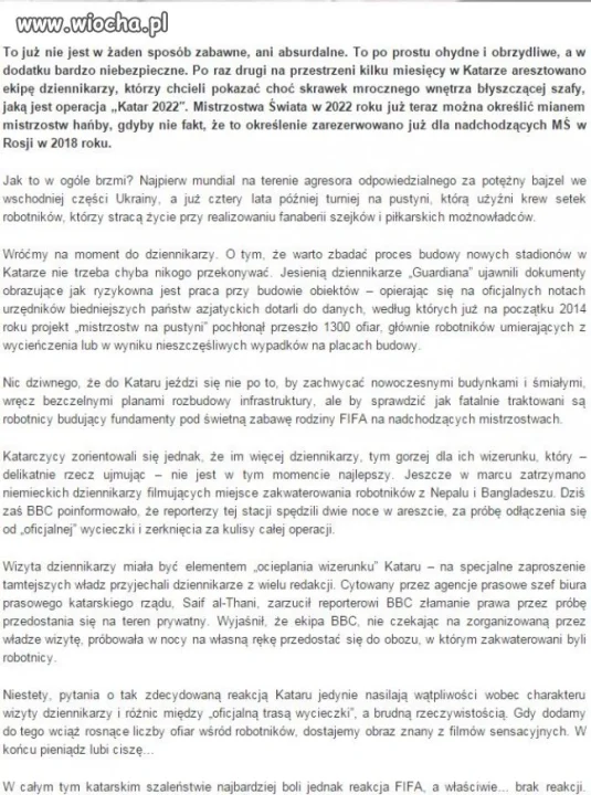 CO MUSIAŁBY ZROBIĆ KATAR,