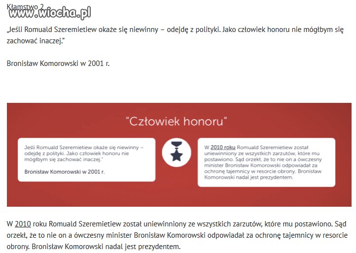 Kłamstwo goni..