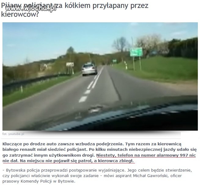 Patologia, przykład idzie z góry