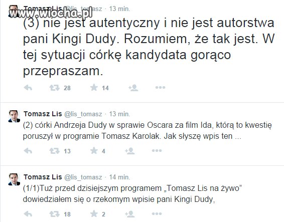 Oscar za największą hienę roku wędruje do