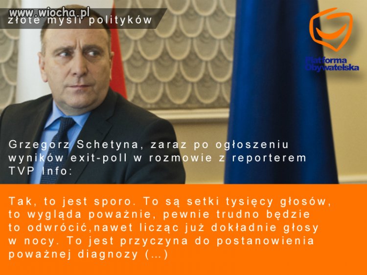 G. Schetyna po ogłoszeniu wyników