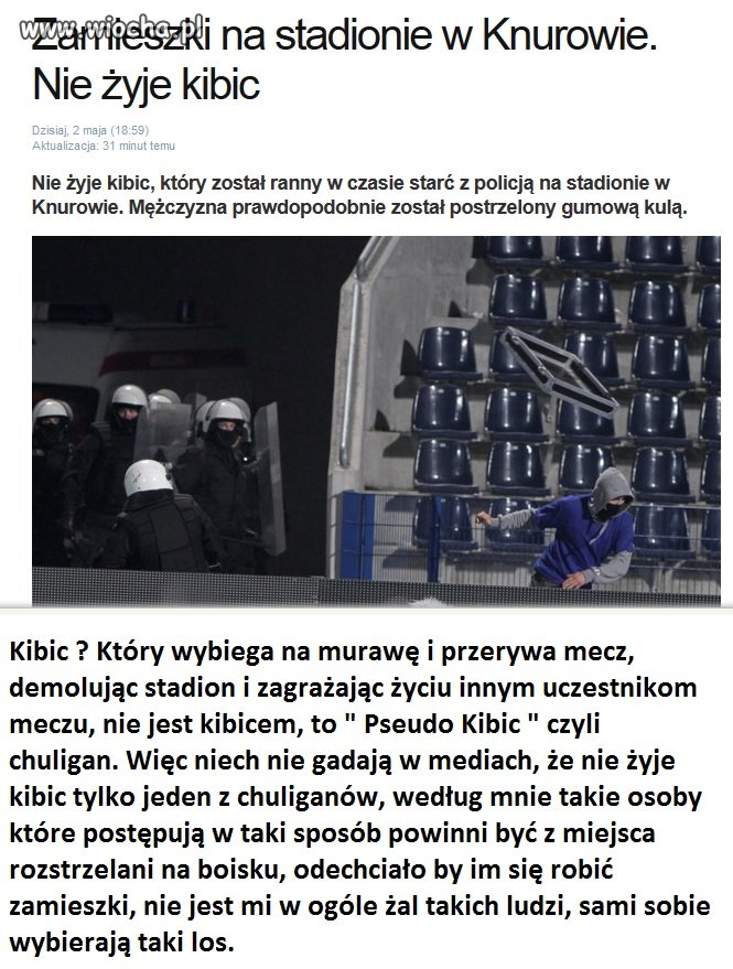 Powinni strzelać we wszystkich na boisku 