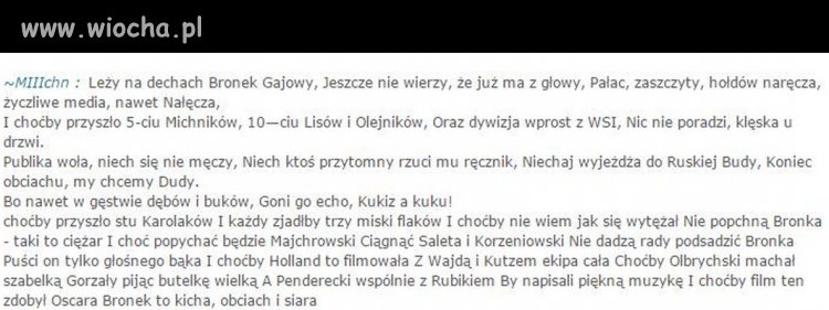 Wierszyk o gajowym