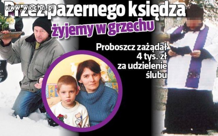 Ksiądz jak widać zagłodzony... 