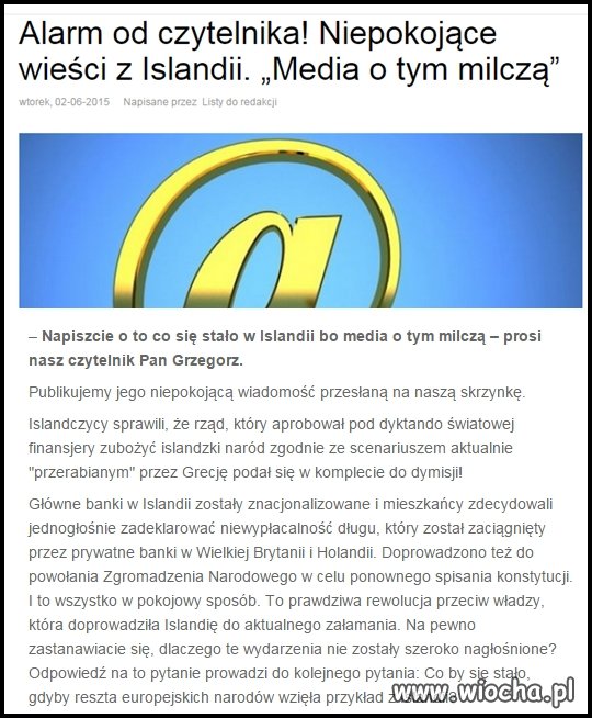 Chciałbym to potwierdzić, bo wszędzie w wiadomościa