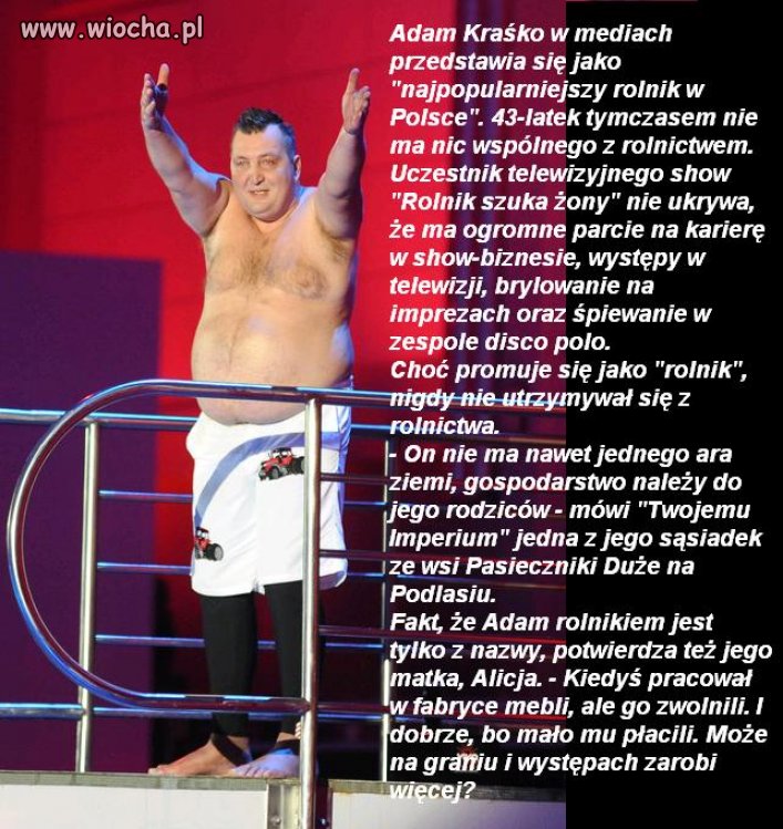 Ten facet to dopiero jest wiocha.