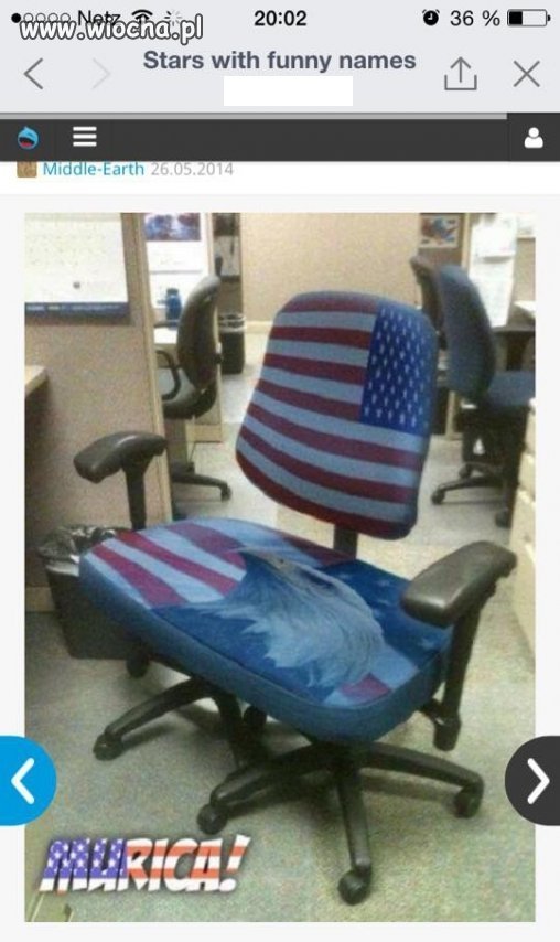 Siedzenie made in USA