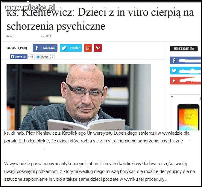 Naprawdę współczuję wszystkim dzieciom z in vitro