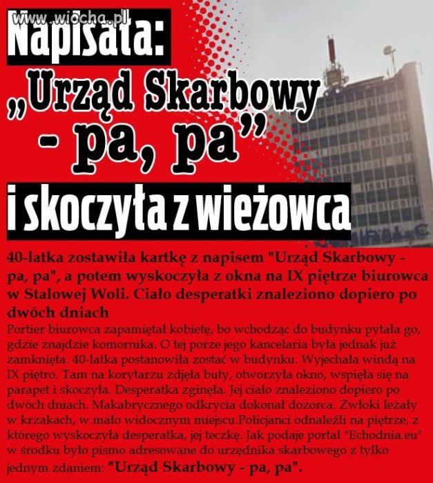 "Urząd skarbowy pa, pa"