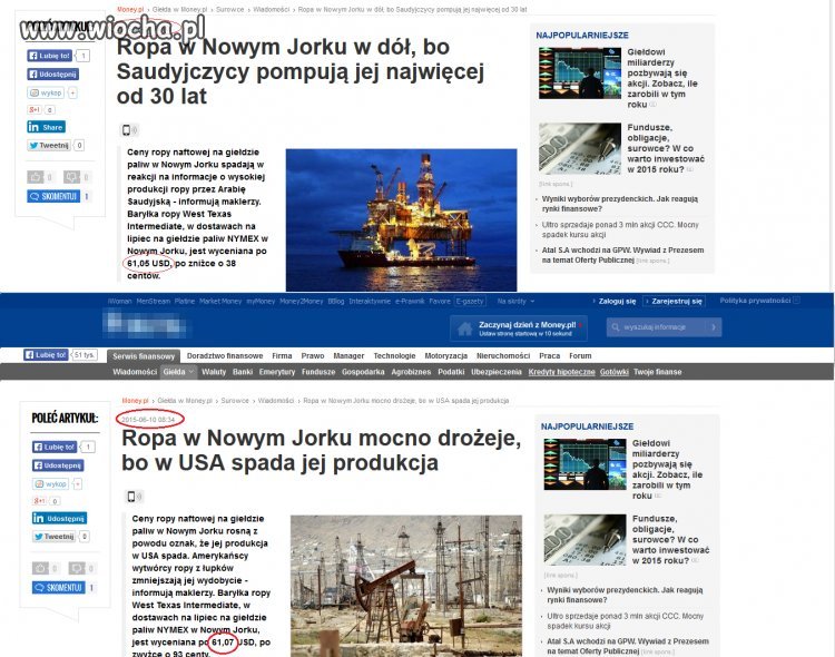 Dwie waidomości, a tyle sprzeczności...
