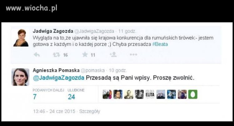 Pani Jadwiga Zagozda z PO do Beaty Szydło.