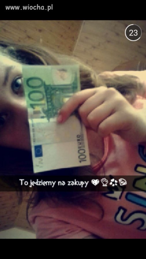 Gimb chwalący się 100 euro... 