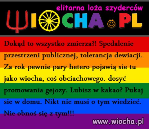 Dosyć nachalnej homopropagandy