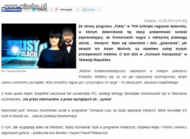 Komorowski wygrał wśród młodych i wykształconych?