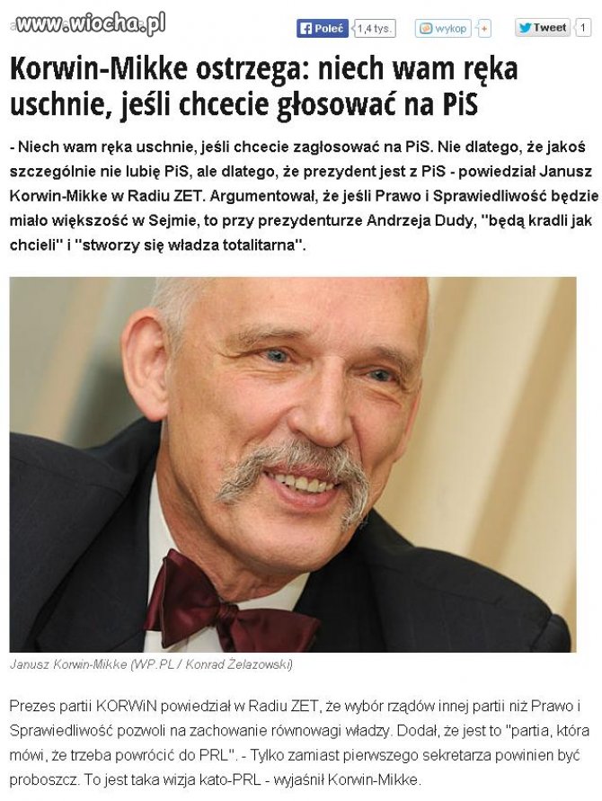 Trudno mu tu racji nie przyznać. 