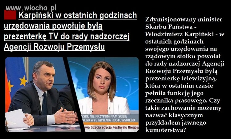Przed odejściem załatwił jej posadkę 
