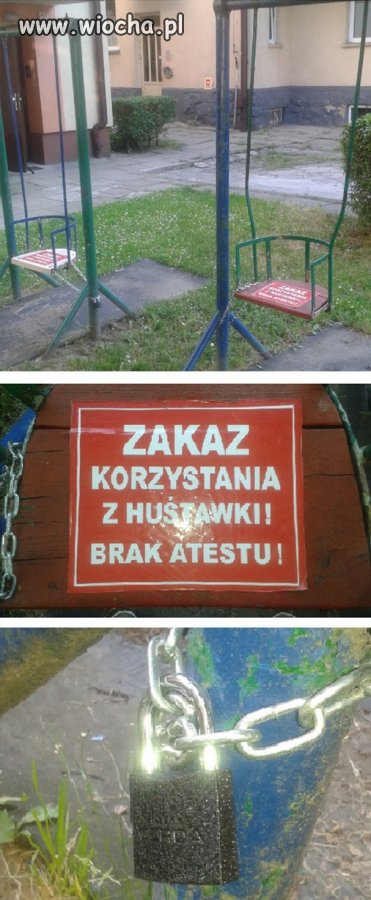 Atest na huśtawki 