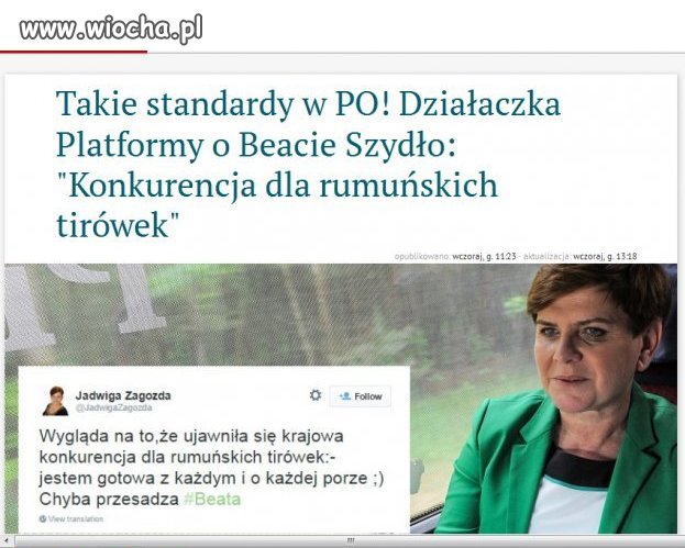 Chamstwo działaczki PO.