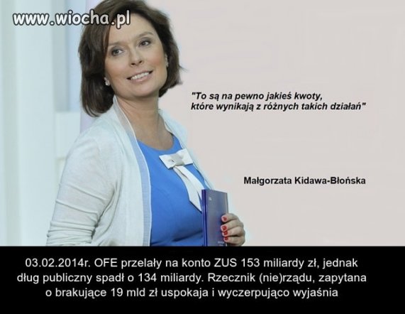 Kidawa i "jakieś kwoty" 