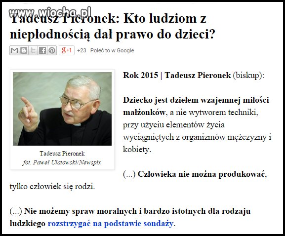 Ponoć jest 95% katolików