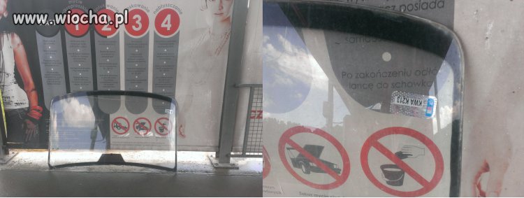 Porzucenie uszkodzonej szyby prawie idealne