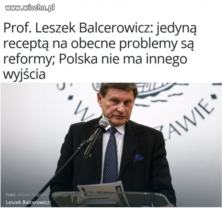 Ten "ekspert" już kiedyś reformował Polskę.