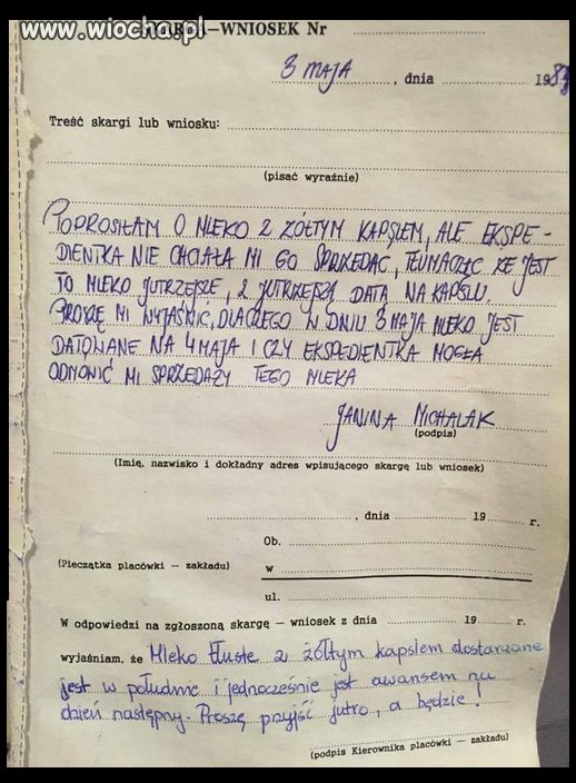 Skarga na sklep z 1983 roku